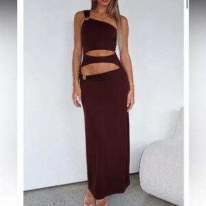 Made Me Different Maxi Dress Chocolate